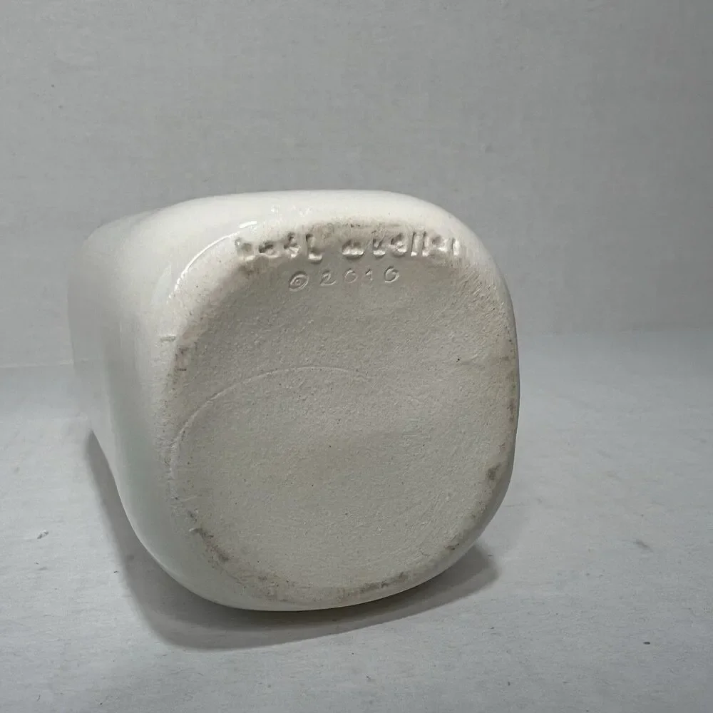 Beth Mueller 5” A Small Celebration Coffee Mug Bud Vase Ceramic Milk Bottle 2010